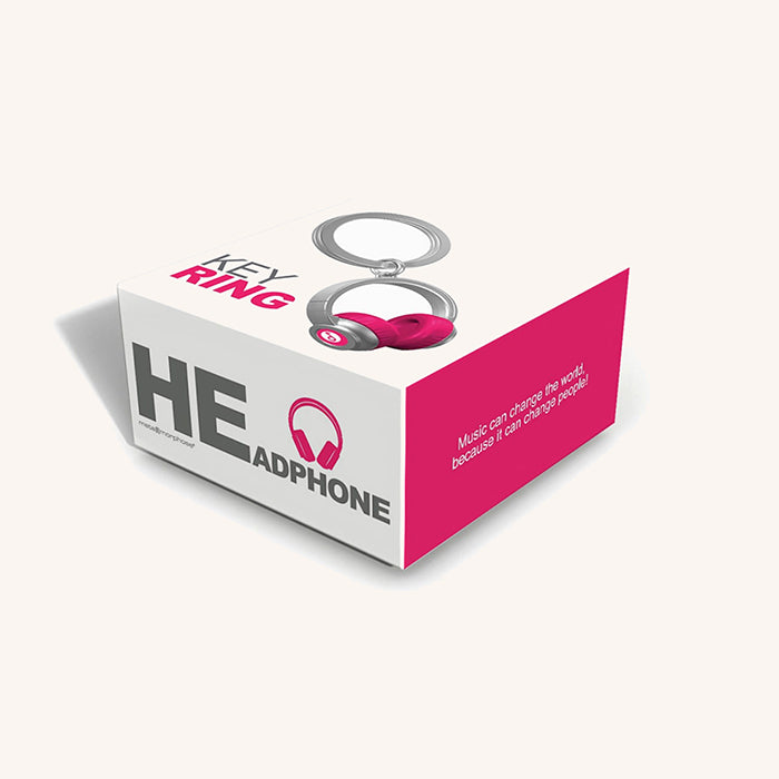 Metalmorphose | Pink Headphones Keyring