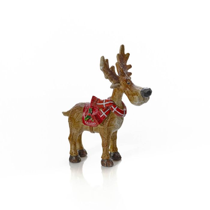 Frosted Forest Novelty Resin Reindeer Ornament