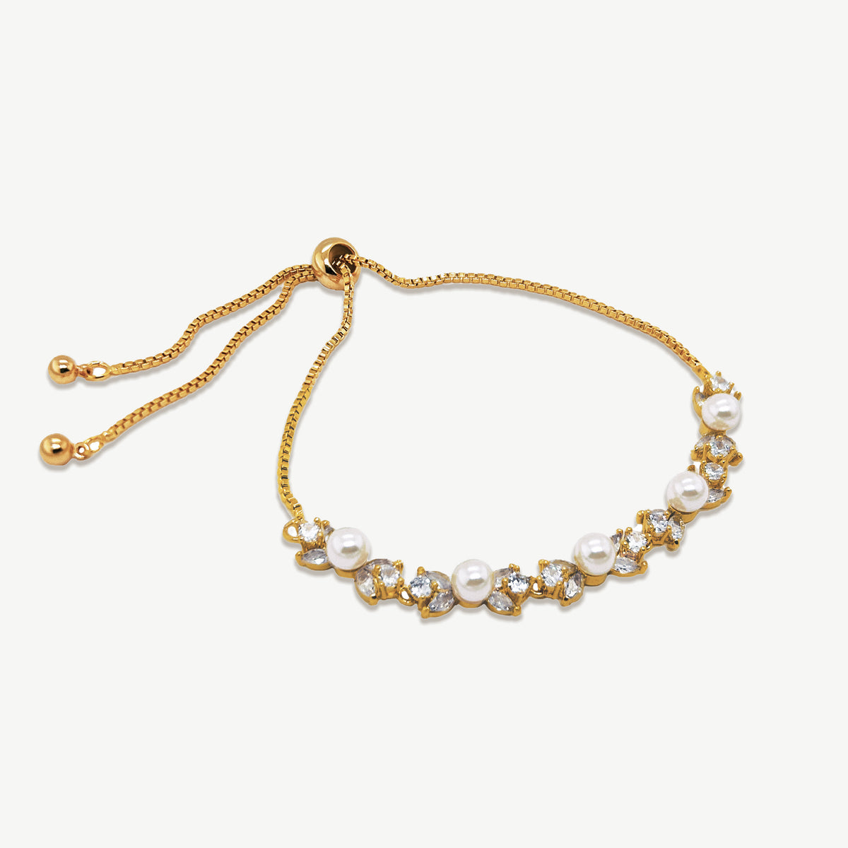 Ivory & Co Bordeaux Crystal Pearl Toggle Bracelet