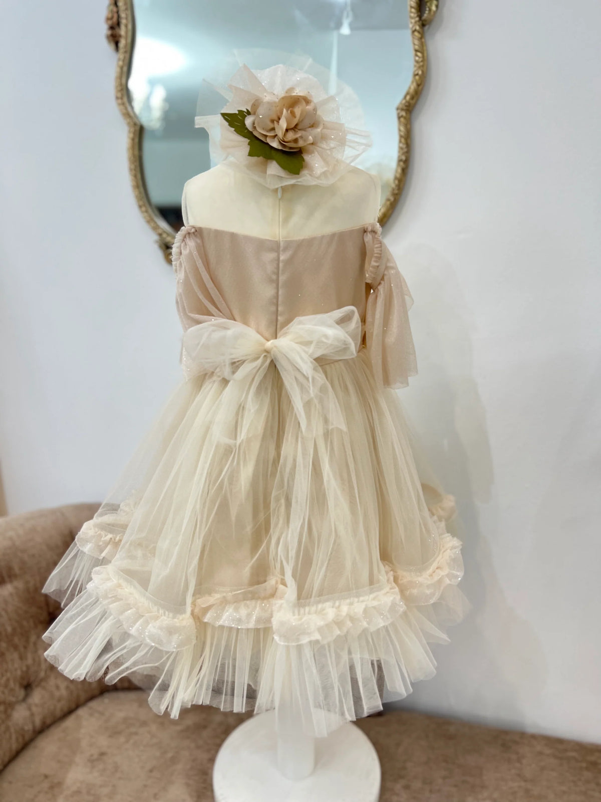 Mia & Co Lilly Flower Girl Dress In Gold