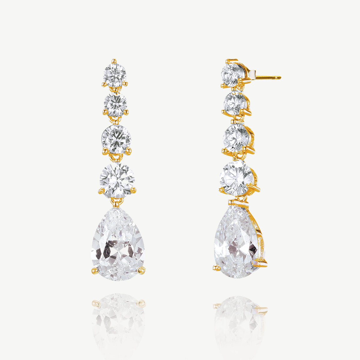 Ivory & Co Porto Gold Crystal Drop Earrings