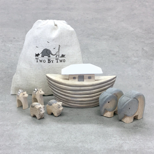 East Of India Noahs Ark Wooden Bagged Set
