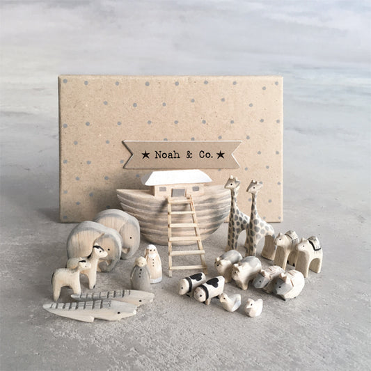 East Of India Natural Little Noah's Ark Set In Box
