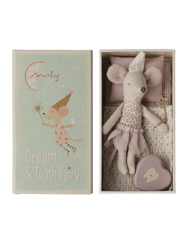 Maileg Tooth Fairy Mouse, Little Sister in Matchbox
