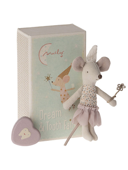 Maileg Tooth Fairy Mouse, Little Sister in Matchbox