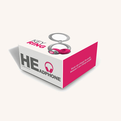 Metalmorphose | Pink Headphones Keyring
