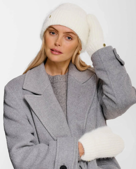 Katie Loxton Taupe Hat & Mitten Set