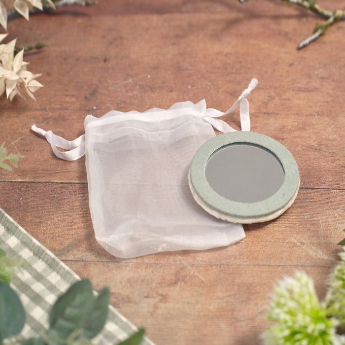 Bride Embroidered Compact Mirror