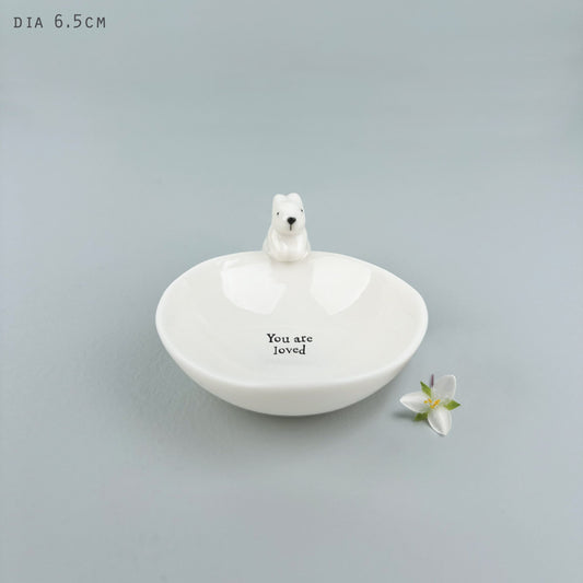 East Of India You Are Loved Trinket Dish