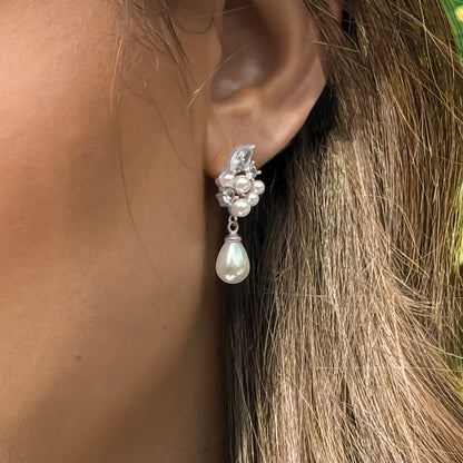 Ivory & Co Berlin Crystal Pearl Drop Earrings