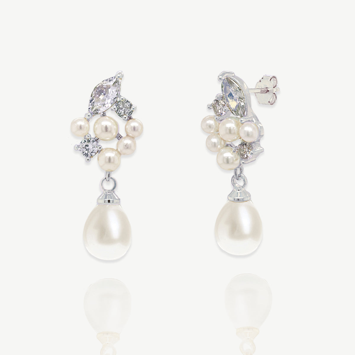 Ivory & Co Berlin Crystal Pearl Drop Earrings