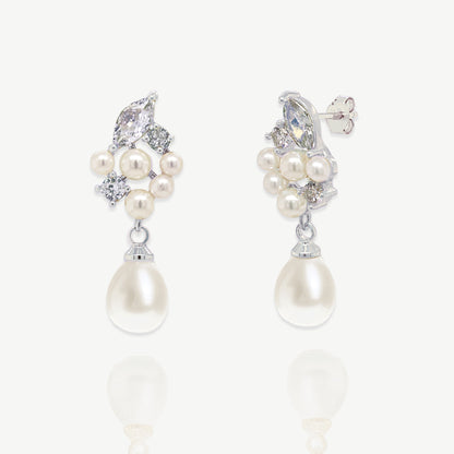 Ivory & Co Berlin Crystal Pearl Drop Earrings