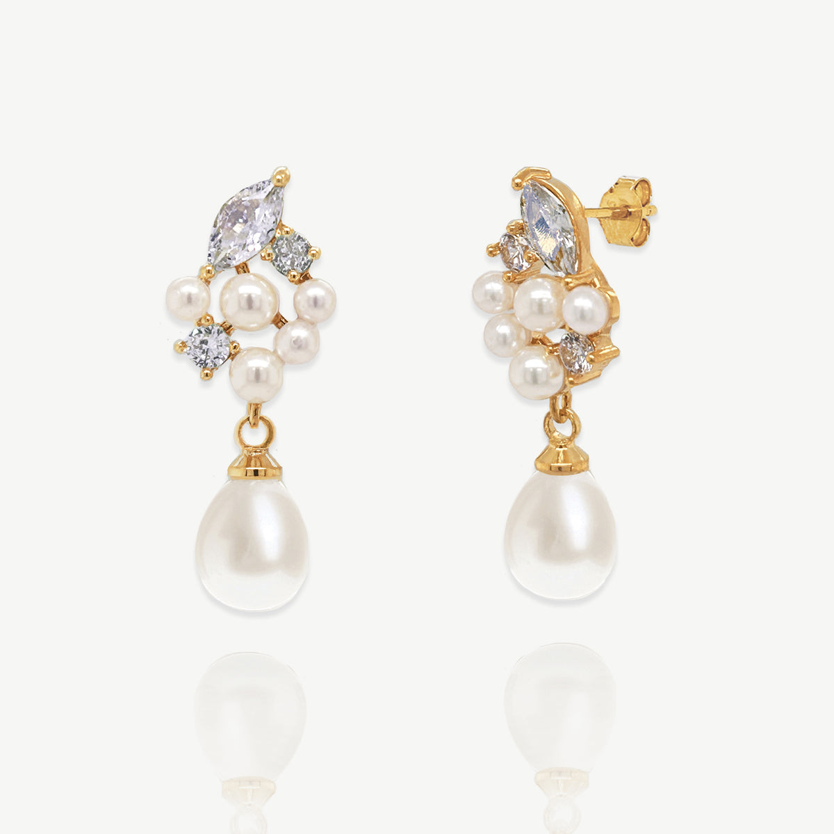 Ivory & Co Berlin Crystal Pearl Drop Earrings