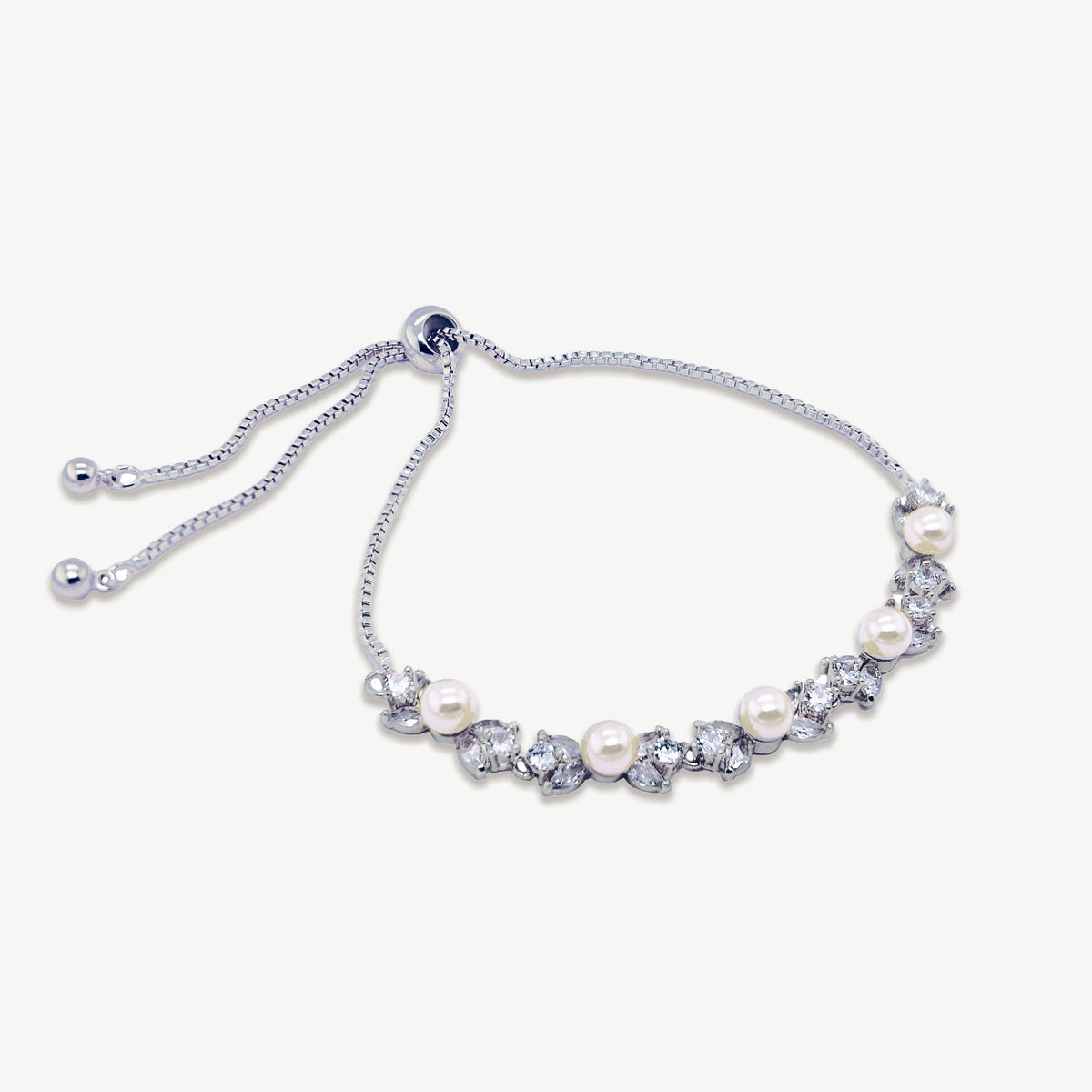 Ivory & Co Bordeaux Crystal Pearl Toggle Bracelet