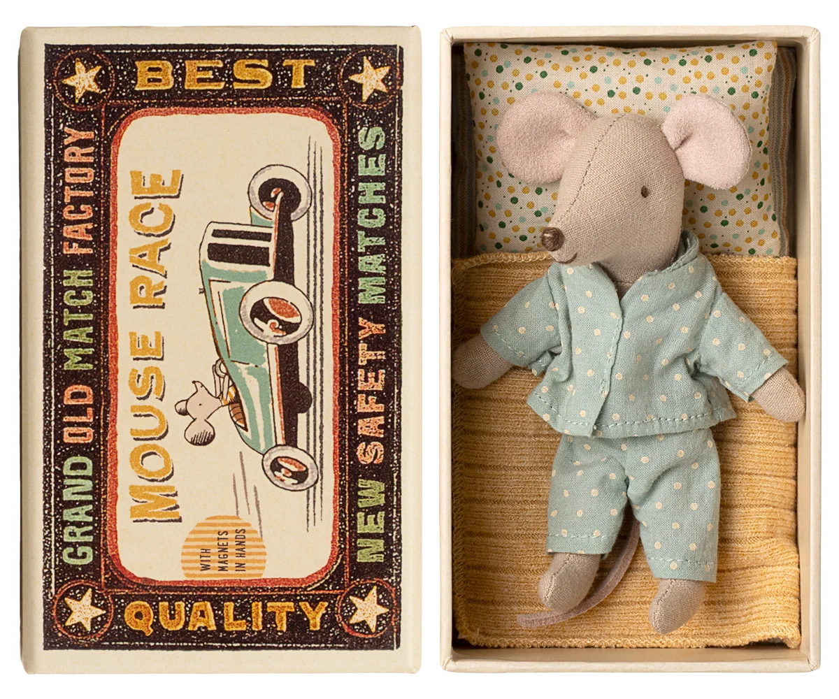 Maileg -Little brother mouse in matchbox