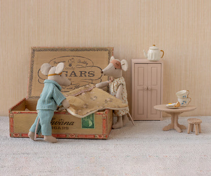 Maileg Mum & Dad Mouse In Cigar Box Play Set