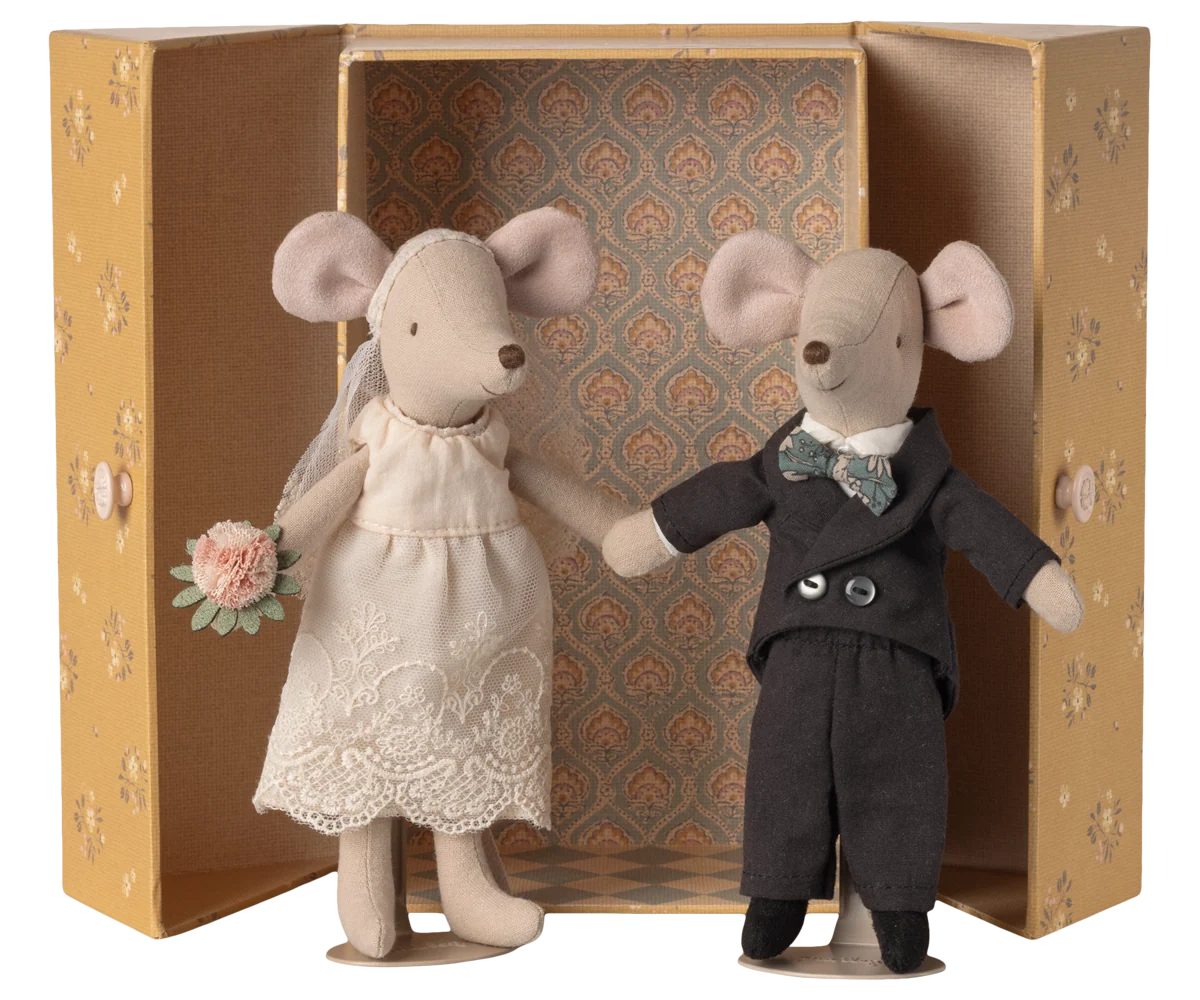 Maileg Wedding mice couple in box