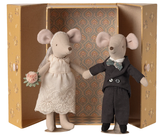 Maileg Wedding mice couple in box