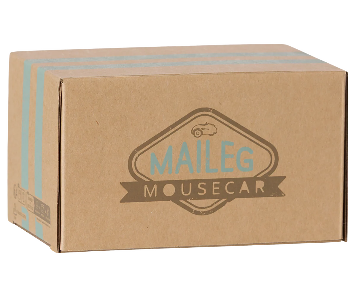 Maileg - Car, Mouse - Light blue