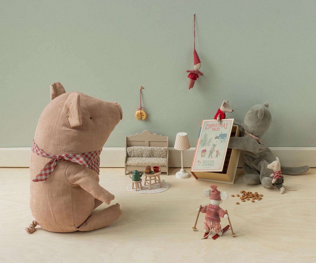 Maileg Christmas Twin Mice - Little Sister & Brother In Book