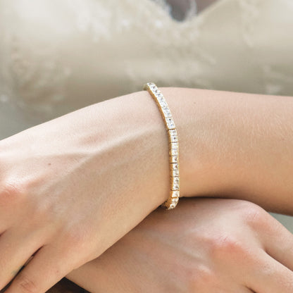 Ivory & Co Elegance Rhodium Crystal Tennis Bracelet