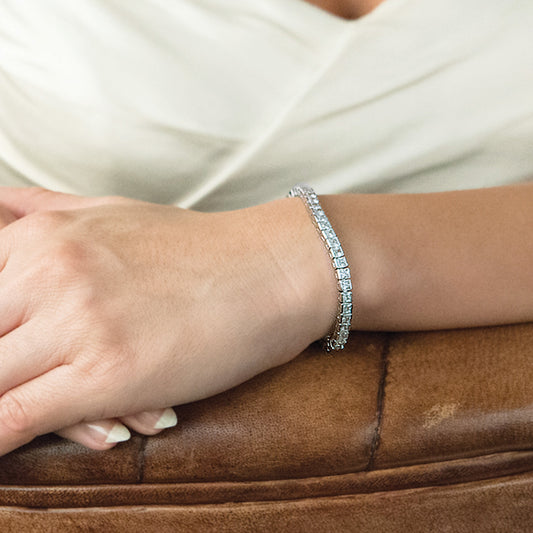 Ivory & Co Elegance Rhodium Crystal Tennis Bracelet