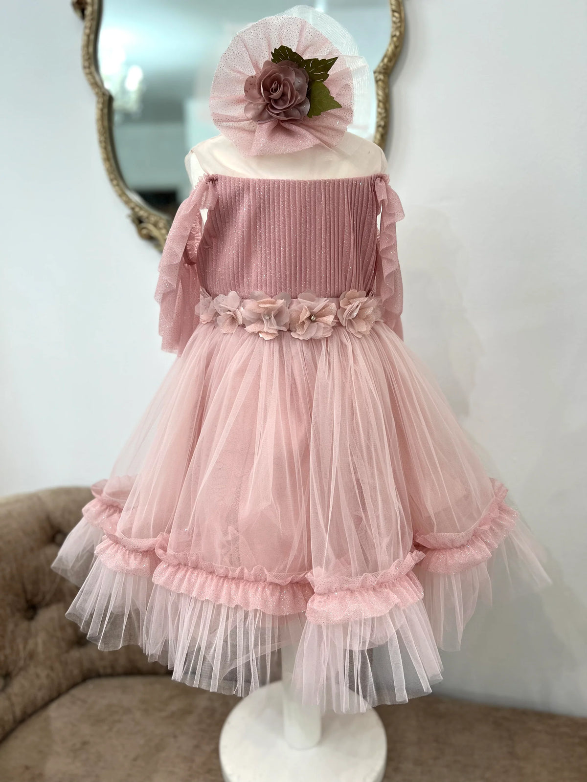 Mia & Co Lilly Flower Girl Dress In Pink