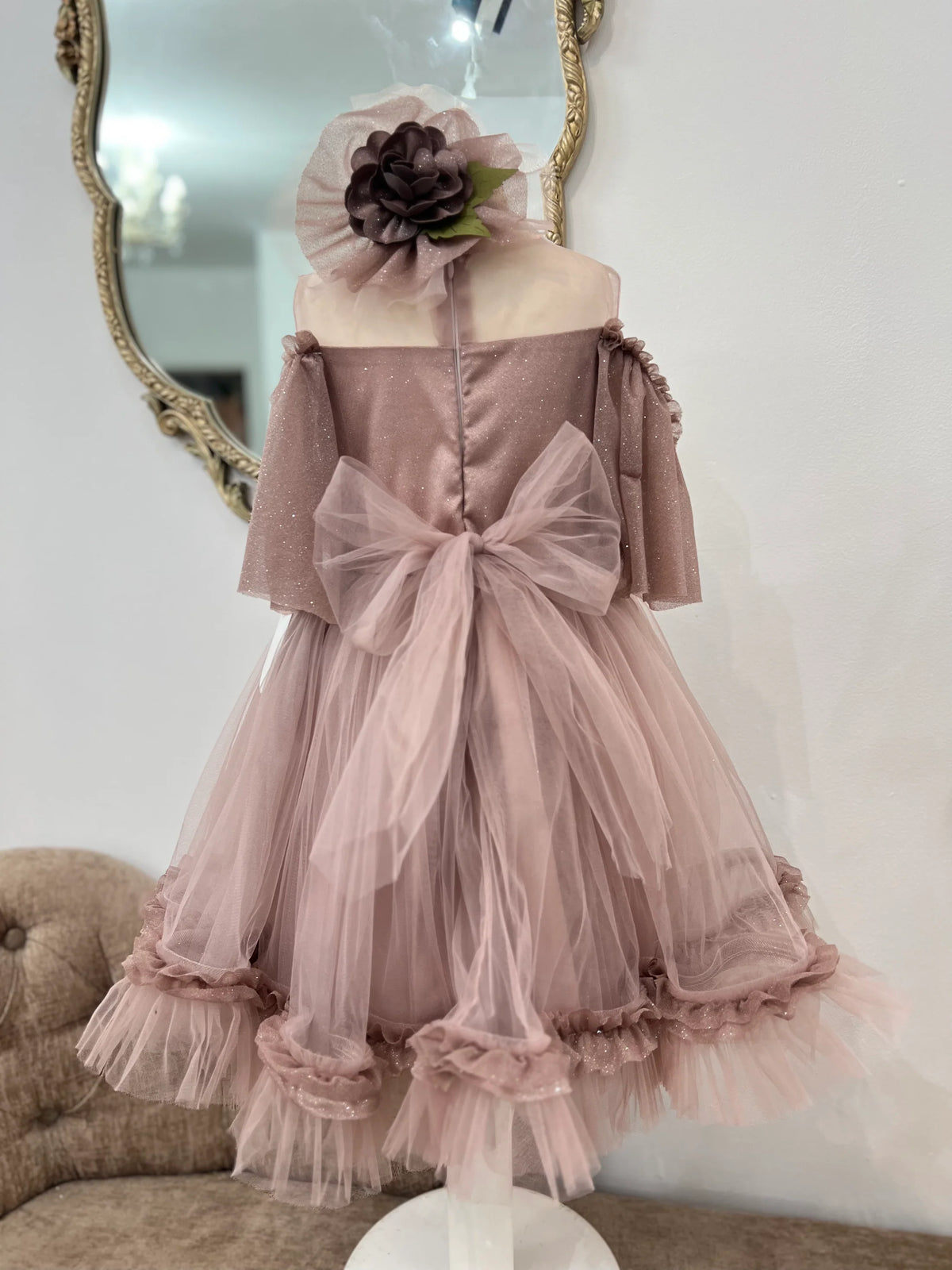 Mia & Co Lilly Flower Girl Dress In Mauve