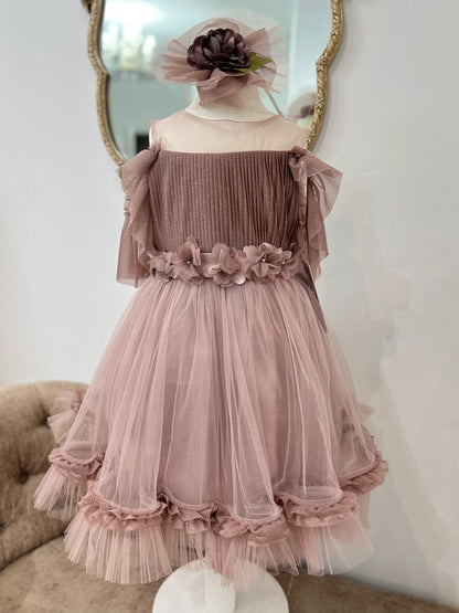 Mia & Co Lilly Flower Girl Dress In Mauve