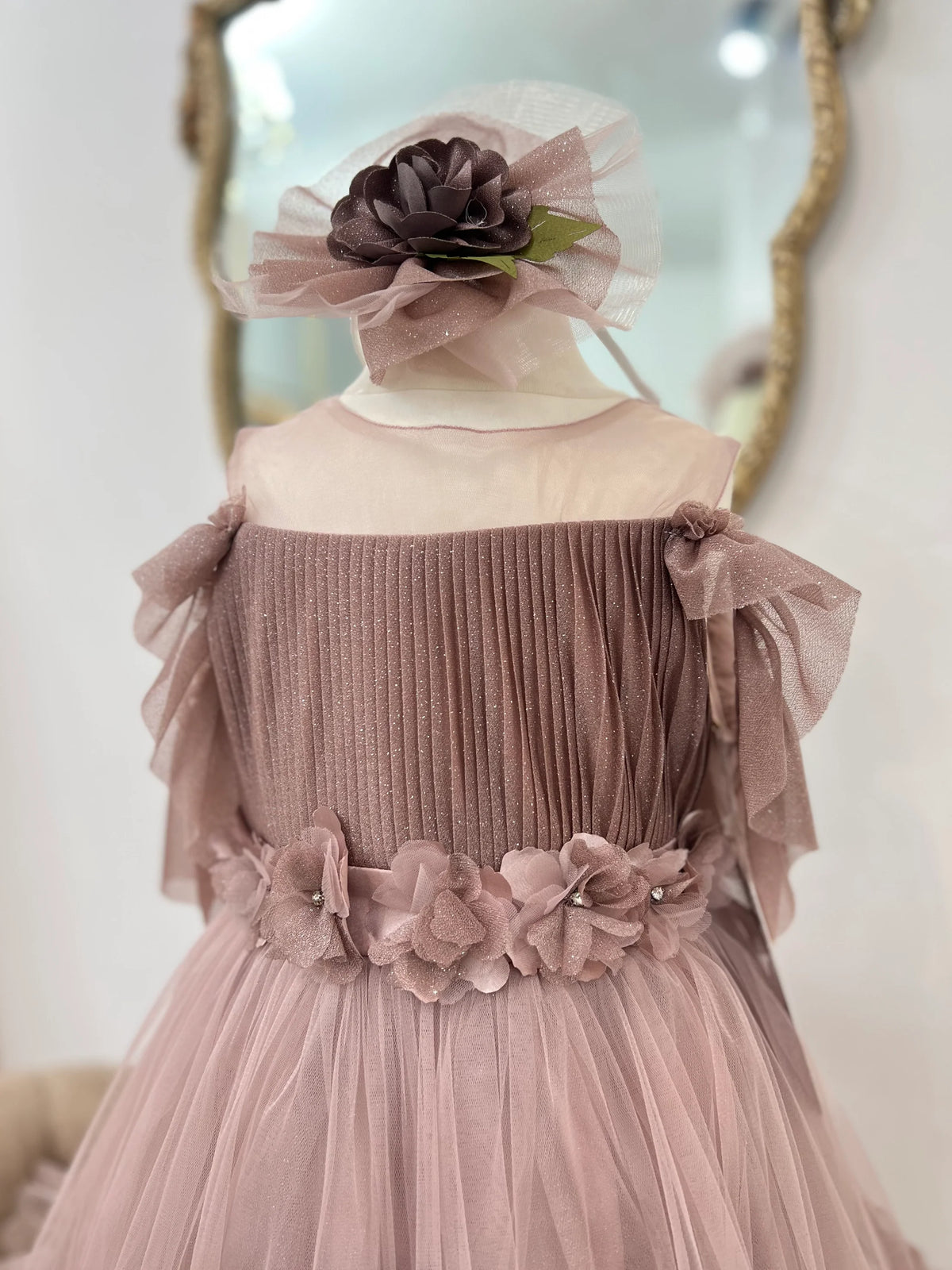 Mia & Co Lilly Flower Girl Dress In Mauve