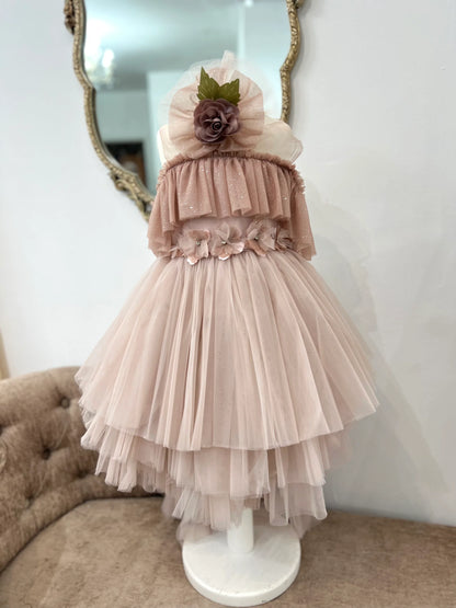 Mia & Co Charlotte Flower Girl Dress In Pink