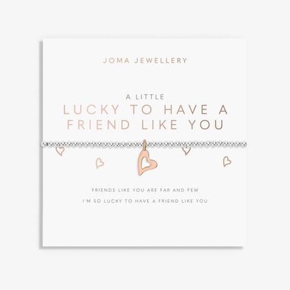 'Lucky To Have A Friend Like You' A Little Bracelet