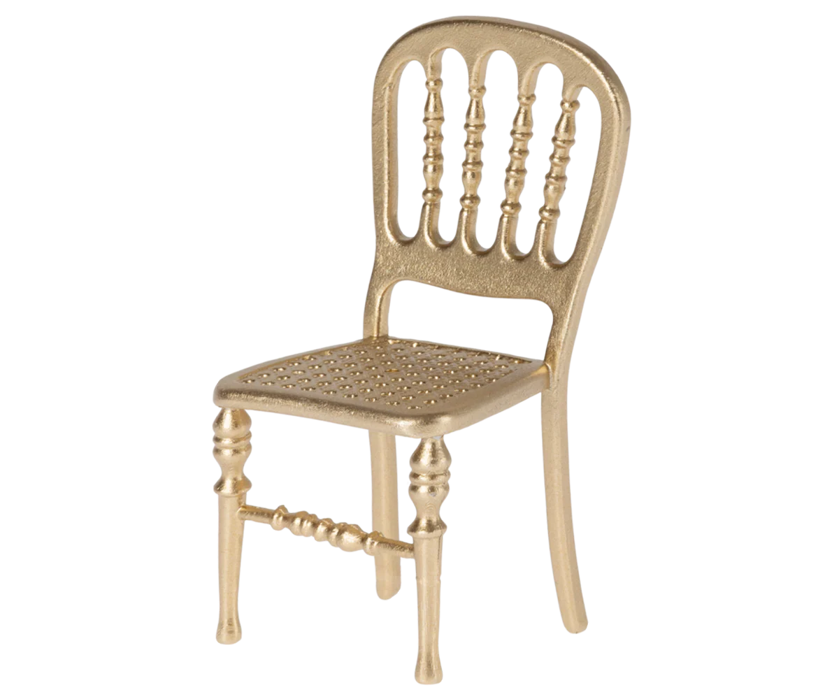 Maileg Chair, Mouse - Gold