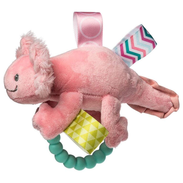 Taggies Lizzy Axolotl Teether Rattle – 9″