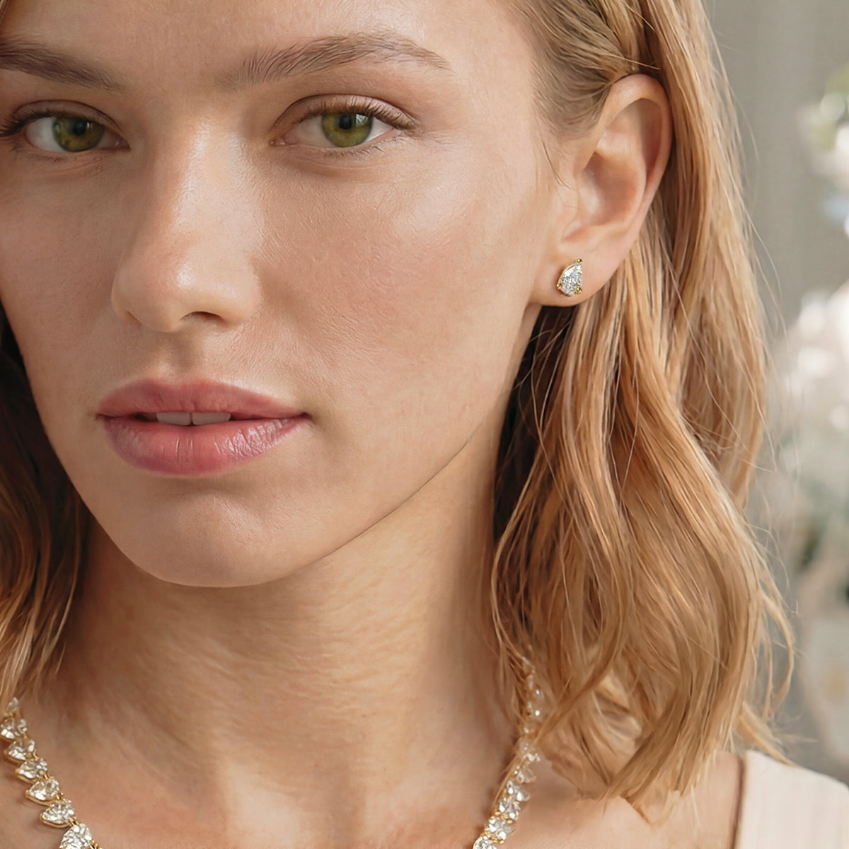 Ivory & Co Manhattan Crystal Pear Cut Earrings