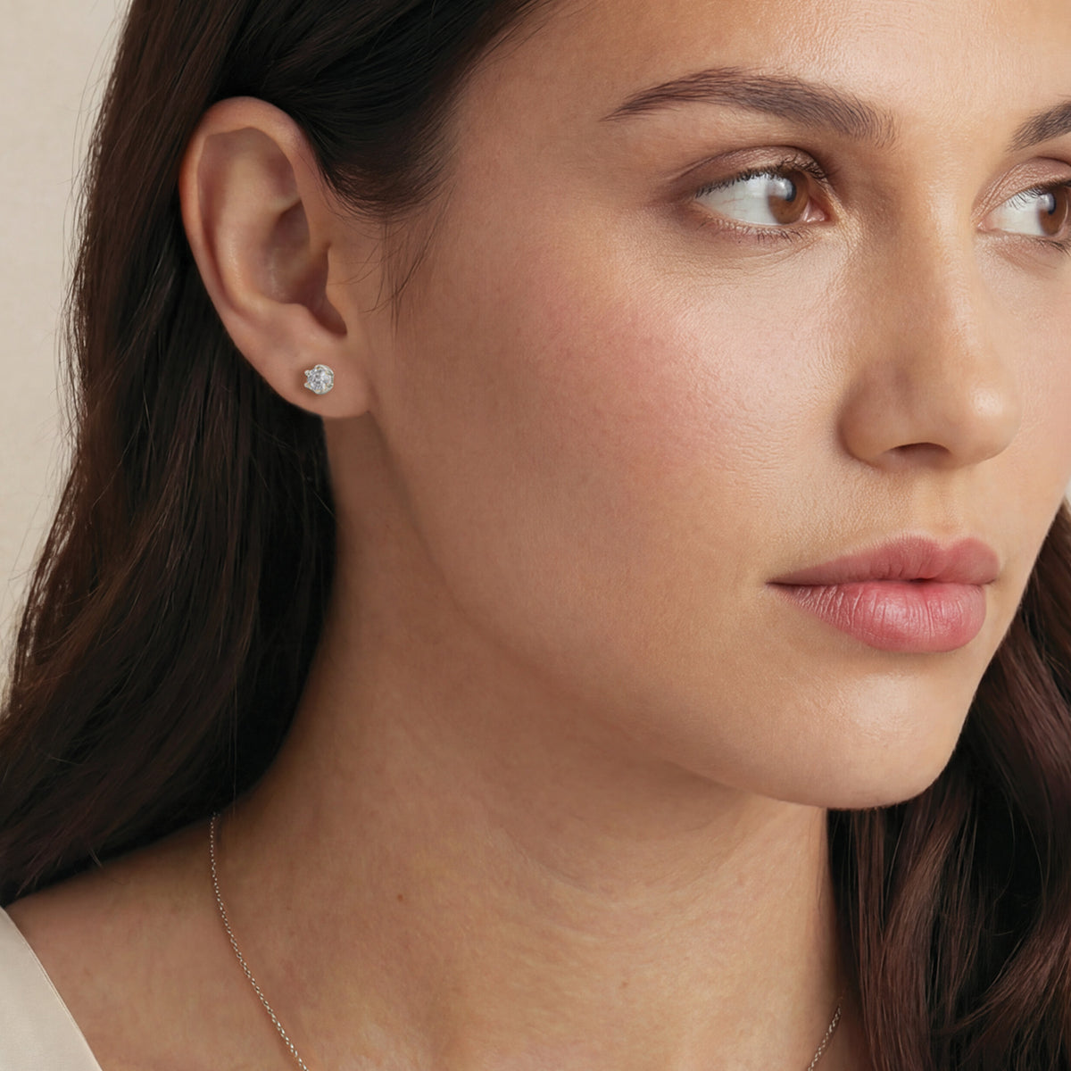 Ivory & Co Solitaire Crystal Brilliant Cut Earrings