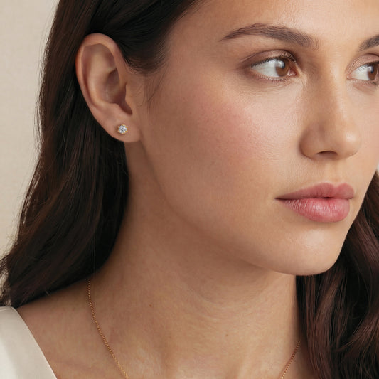 Ivory & Co Solitaire Crystal Brilliant Cut Earrings