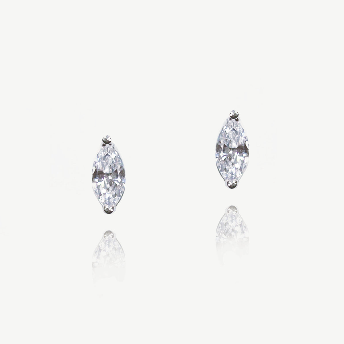 Ivory & Co True Love Rhodium Crystal Cut Earrings