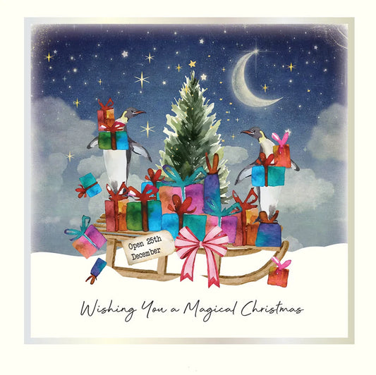 Five Dollar Shake Pack of 6 Christmas Cards Presents Sleigh