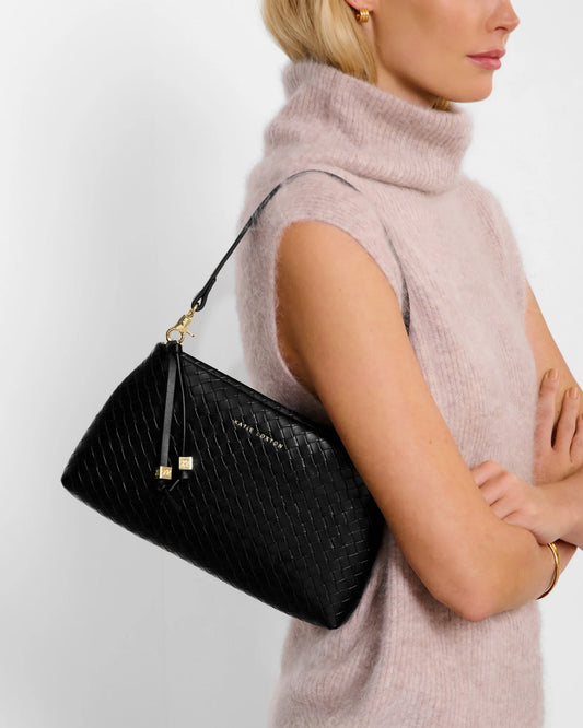 Katie Loxton Nova Black Woven Bag