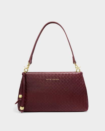 Katie Loxton Nova Cherry Red Woven Bag