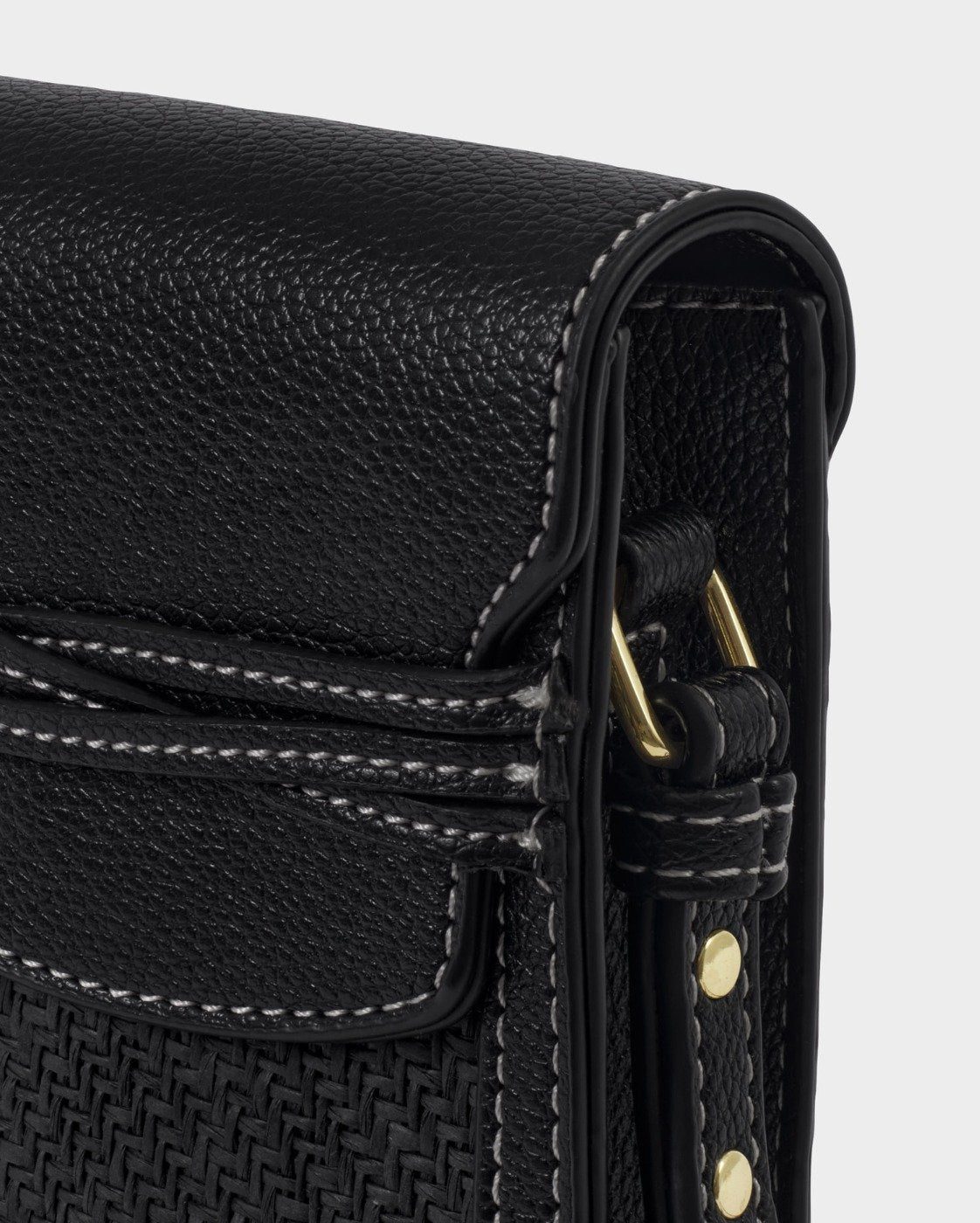 Katie Loxton Porto Raffia Phone Bag In Black