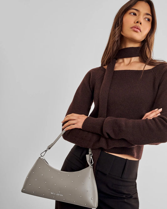 Katie Loxton Miley Studded Small Shoulder Bag In Mink
