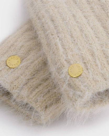 Katie Loxton Taupe Hat & Mitten Set