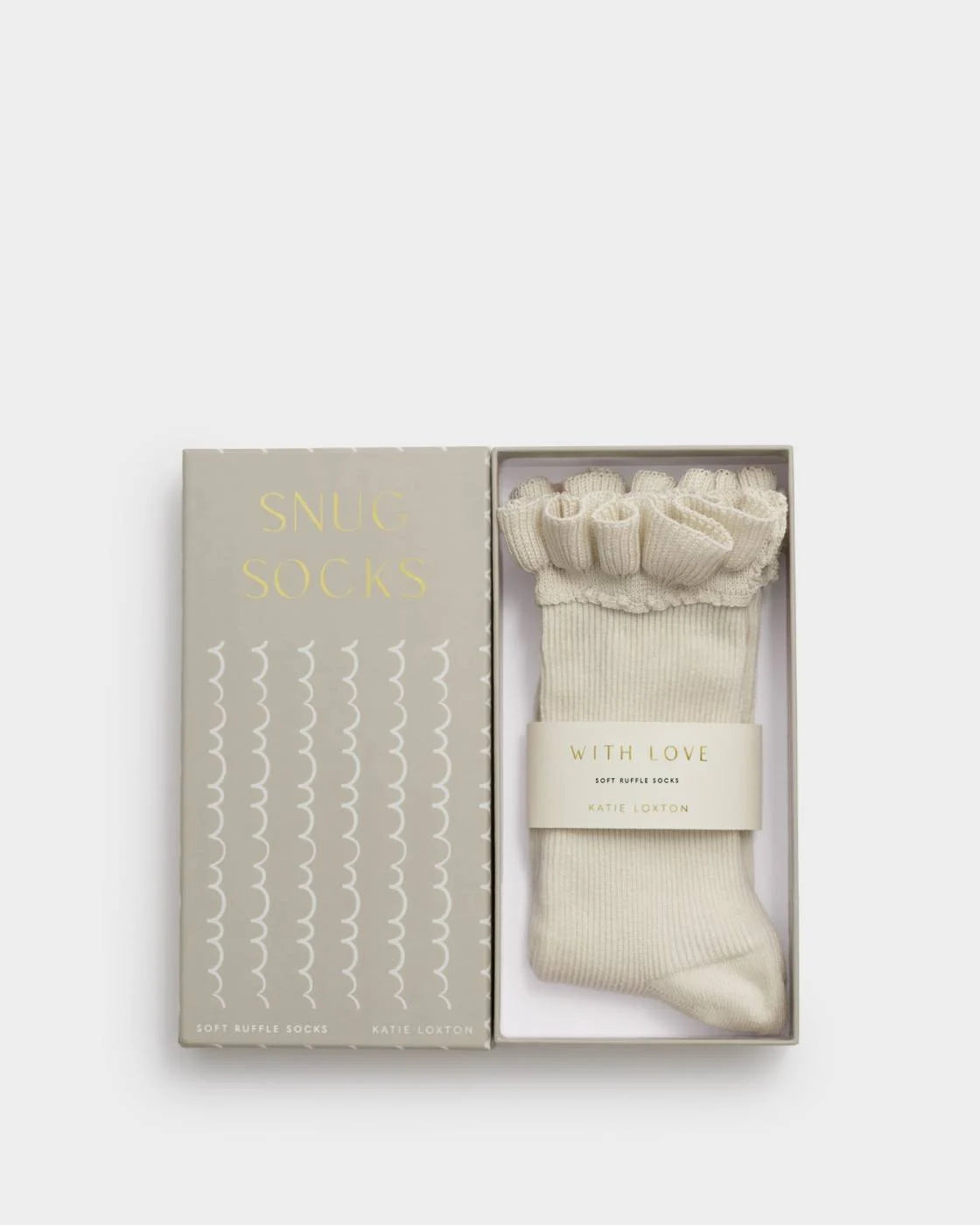 Katie Loxton Snug Socks Off White With Ruffle